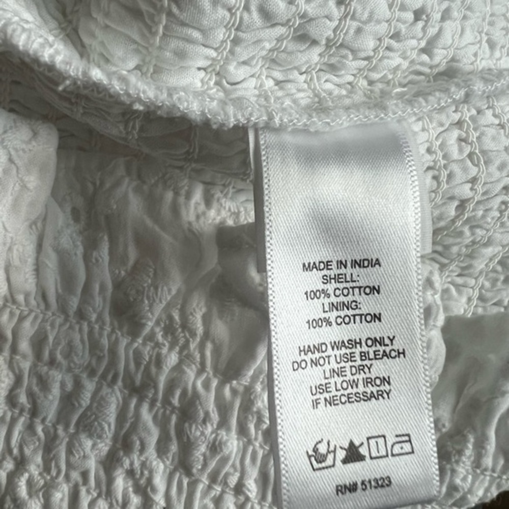 1. State White Off Shoulder Summer Eae Peasant Blouse XL - Picture 4 of 5